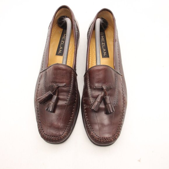 Mezlan Teano Tassel Loafers Brown Leather Shoes Men\'s Size 11 M Hand Made Spain main image 4